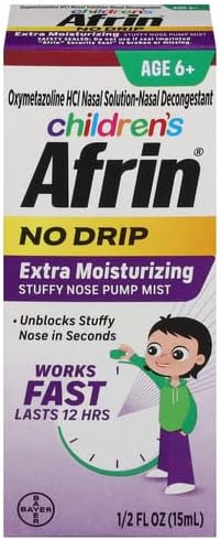 Afrin Childrens, Extra Moisturizing Stuffy Kids Nasal Spray Pump Mist,